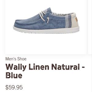 Wally Linen Natural - Blue